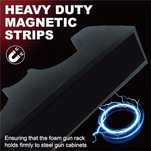 Gun Safe Organizer Foam Rack 2-Pack with Magnetic Strip