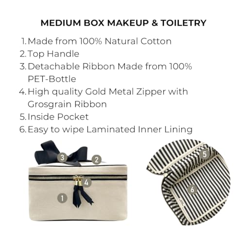 Bag-all Makeup Bag for Women | Cosmetic Bag Organizer for Girls | Makeup Pouch for Traveling | Toiletry Bags for Women | Make Up Travel Pouches | Cream