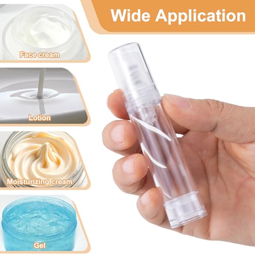 6pcs Airless Pump Bottles Travel Set 5ml 10ml 15ml