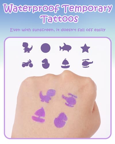 UV Detection Temporary Tattoos - 160 Count Sunscreen Reminder Stickers