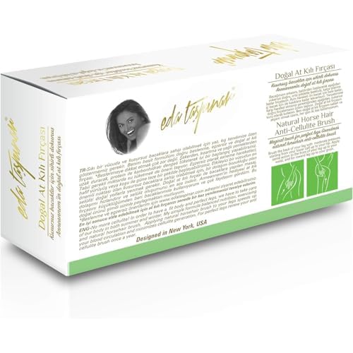 EDA Taspinar Professional Dry Brush for Body & Lymphatic Drainage I Natural Boar Bristle Exfoliating Dry Brush for Body, Cellulite, Circulation & Smooth Skin I No Shedding Spa Quality