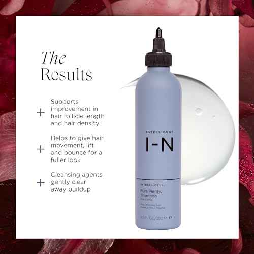 Intelligent Nutrients Pure Plenty Shampoo, Clarifies and Fortifies Fine, Thinning Hair, Organic Scalp-Stimulating Formula, Vegan, 8.5 Oz