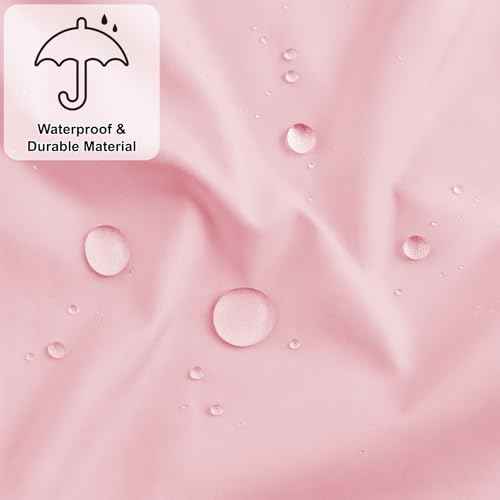 2 Pack Shower Caps for Women, Reusable Waterproof Shower Cap with Elastic Band, Thickened Waterproof Fabric Shower Bonnet for Braids, Long Hair (Pink and Green)