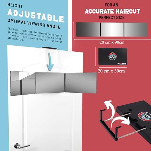 360 Mirror - 3 Way Mirror for Self Hair Cutting