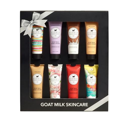 Dionis Goat Milk Hand Cream – Moisturizing Lotion for Dry Skin, 1 oz (Pack of 8)