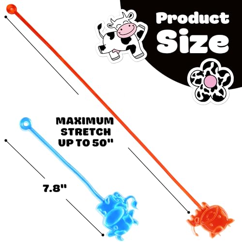 48 Pc Cow Party Favors - Stick Hands & Temporary Tattoos