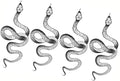 Black Snake Temporary Tattoo Stickers, Waterproof Fake Tattoos (4 Pack)