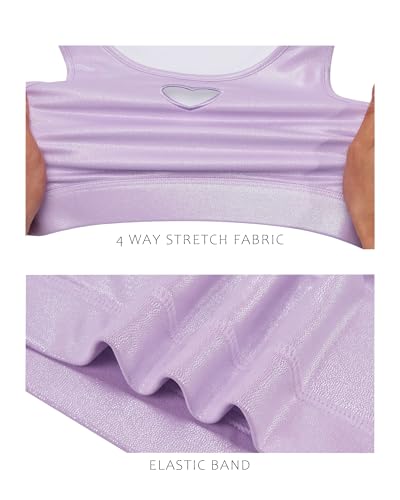 Stelle Sparkly Metallic Crop Tank Top for Girls Dance & Performance