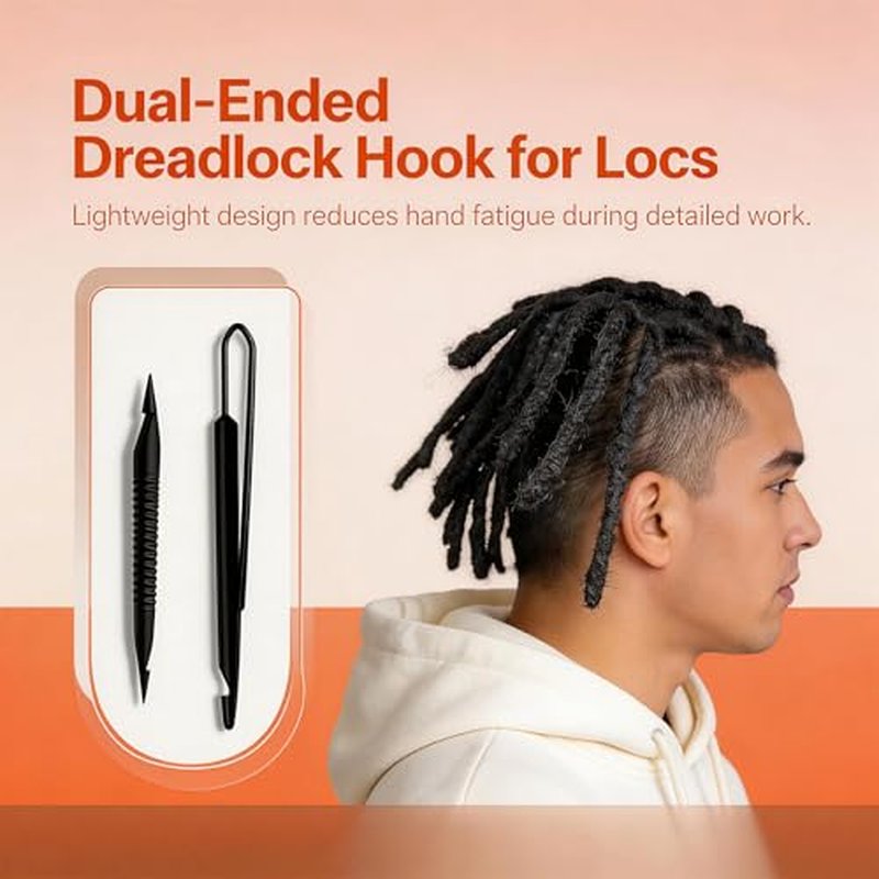 4-Piece Interlocking Loc Tool Set for Dreadlocks & Microlocs