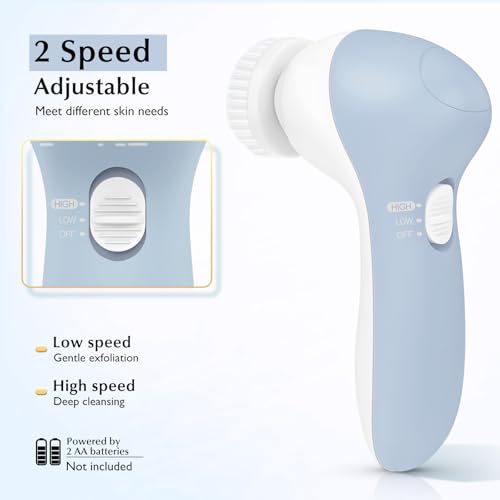 COSLUS 2-in-1 Electric Facial Cleansing Brush | Rotating Exfoliator
