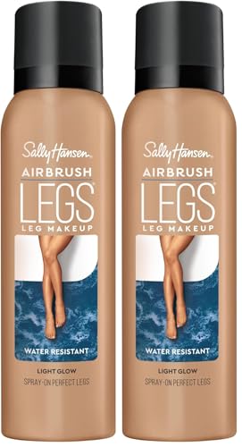 Sally Hansen Airbrush Legs Spray Makeup, Light Glow (Pack of 2)