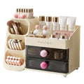 UFORU Makeup Organizer with 2 Drawers & Brush Holder