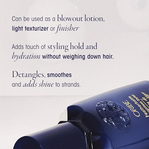 Oribe Feather Balm Ultra Light Hair Cream - Lightweight Styling Balm Detangles, Smooths & Adds Shine - Blowout Primer, Air Dry Cream & Light Texturizer - For Fine, Thin Hair - 3.4 oz