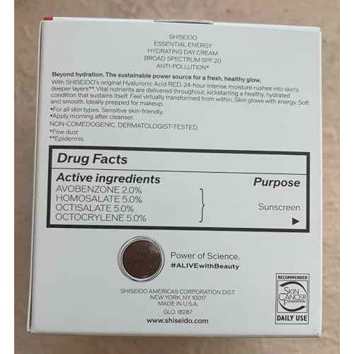 Shiseido Essential Energy Hydrating Day Cream Broad Spectrum SPF 20 - 50 mL - Visibly Reduces the Look of Pores & Fine Lines - With Hyaluronic Acid - 24-Hour Hydration - All Skin Types