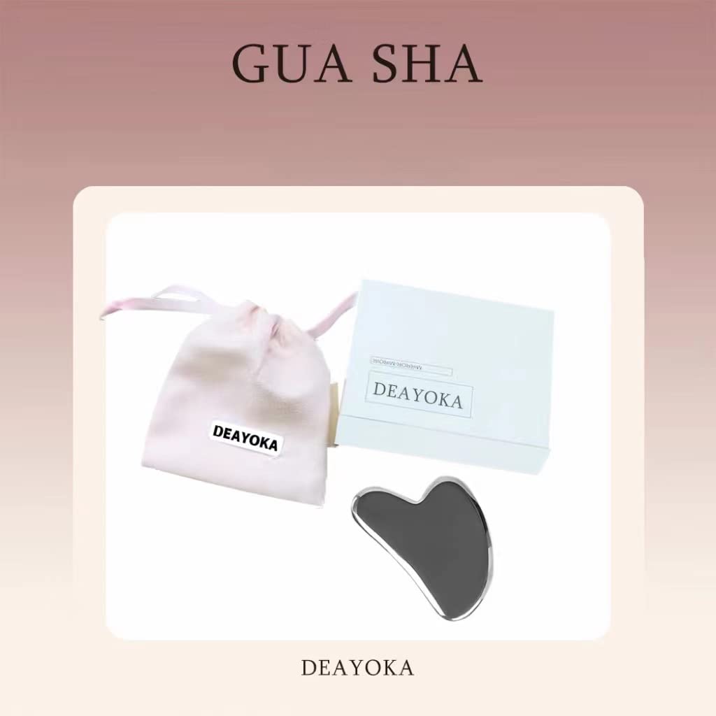 DEAYOKA Gua Sha Tool - Asian Beauty Secret (Silver)…