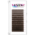Dark Brown Lash Extensions 0.03mm CC Curl 8-16mm Mixed Length Tray