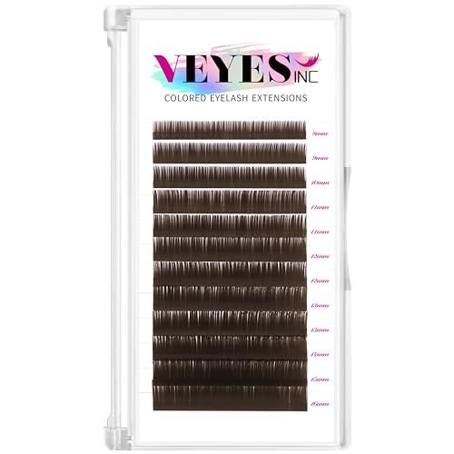 Dark Brown Lash Extensions 0.03mm CC Curl 8-16mm Mixed Length Tray