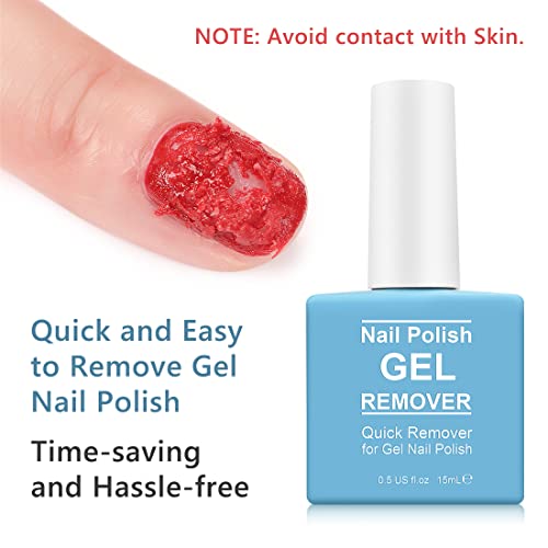 Magic Gel Nail Polish Remover Set (2 Pack) with Cuticle Pusher & Scraper