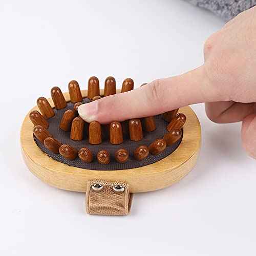 BoAn 2 Piece Shower Brush Set - Natural Wooden Massage Brush for Dry Skin, Lymphatic Drainage and Cellulite Care Body Brush for Exfoliating Body Scrubber and Cellulite Treatment