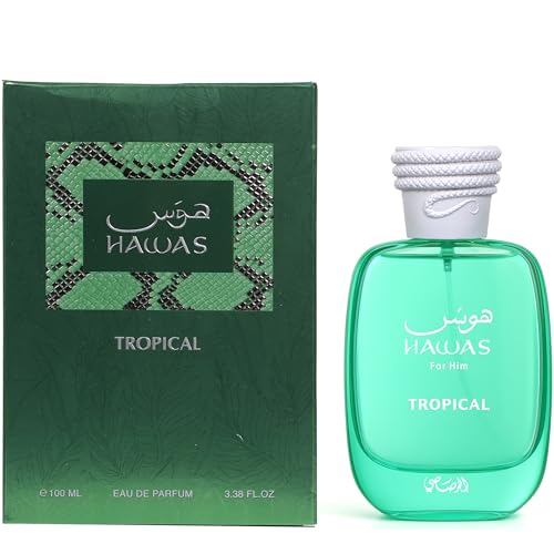 Rasasi Hawas Tropical Eau De Parfum for Men, 3.38 oz