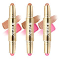 Kaely Contour Blush Stick Trio - Cream Bronzer Makeup Set