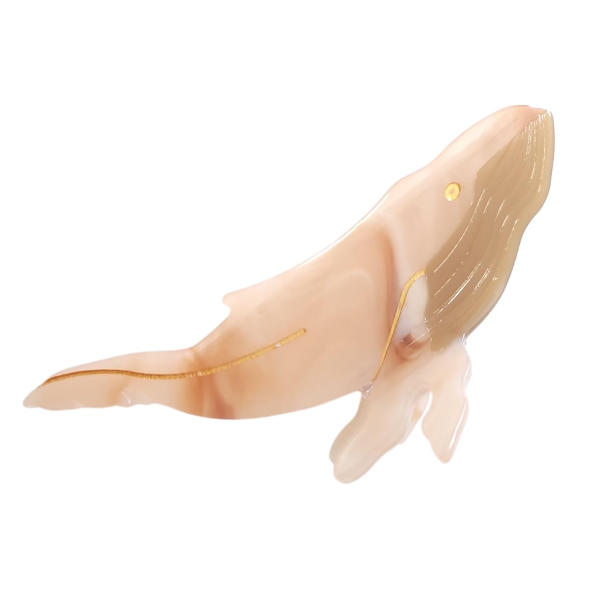 Whale Hair Clip,Cellulose Acetate Hair Clips,Big Claw Clips for Women,Hair Accessories,Beige