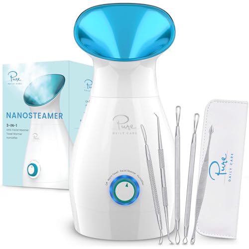 Pure Daily Care NanoSteamer Nano-Ionic Facial Steamer with 5-Piece Skin Kit