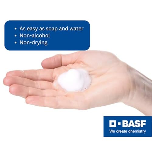 BASF Instant Soap 'n Water, Foaming Hand Cleanser, Ready to Use No Rinse Subtle Scent Skin Cleaner, On the Go, Home, Work, Travel, Up to 100 Washes, (6) 9 oz