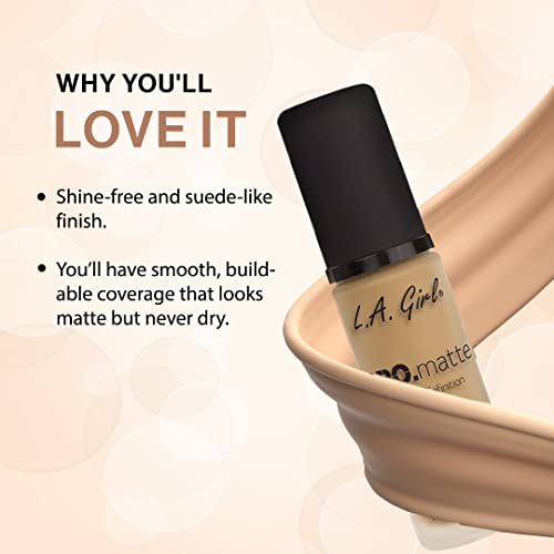 L.A. Girl Pro Matte Foundation - Beige, Medium Coverage