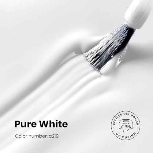 beetles 10ML White Gel Polish - 1pc Pure White Gel Polish French Nail Art Manicure Salon DIY Design at Home Soak Off UV Gel Nails
