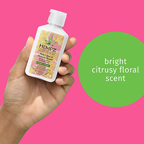 Hempz Fresh Fusions Pink Citron & Mimosa Flower Energizing Herbal Body Moisturizer, 2.25 Fl Oz