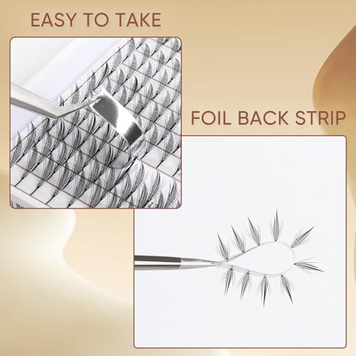 Premade Wings Lash Extensions 8-15mm Mix Lash Tray C/D Curl Premade Volume Fans Comic Spire Eyelashes Black Flat Root Feather Soft Individual Anime Spire Eyelash (Wing 2-C Curl, 8-15mm Mix)