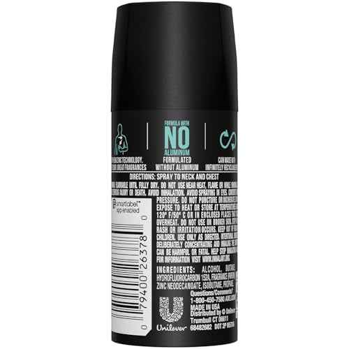 AXE Men Travel Deodorant, Aluminum-Free, Bodyspray, Apollo 32-Pack ? 48H Anti-Sweat Protection, TSA-Approved Body Spray, 1 Oz Ea