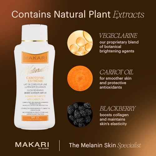 MAKARI Carotonic Extreme Body Lotion (17.6 oz) | Fights Excess Oil Production | Helps Fade Body Scars and Marks | Skin Brightening Formula | Helps Resist Aging and Promotes Healthy Radiance