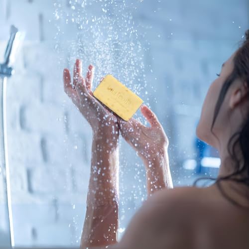 Dr Jacobs Naturals Pure Castile Bar Soap - Triple Milled Loofah Exfoliating Castile Bar Soap, 5 oz. - Free of Parabens, Sulfates, Synthetics, Gluten and GMO (Citrus Crush Cocktail)