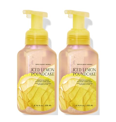 Bath and Body Works Gentle & Clean Foaming Hand Soap 8.75 Ounce 2-Pack (Iced Lemon Poundcake)