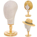 21 Inch Mannequin Head for Wig and Hat Display with Detachable Wooden Base