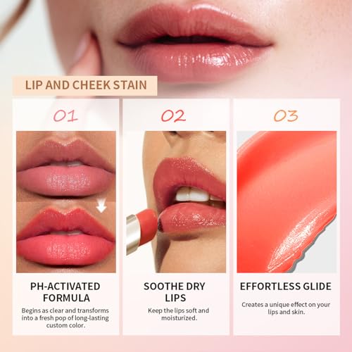 pH Color Changing Lip Balm Set - 4pc Waterproof Hydrating Tint