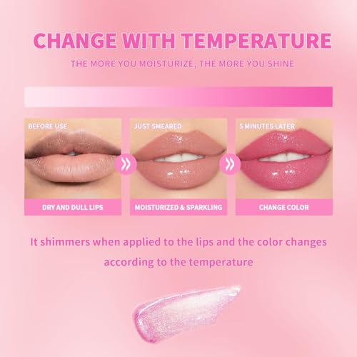 pH Color Changing Lip Oil - Hydrating Glossy Lip Balm