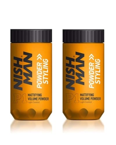 Nishman Hair Styling Powder 20g - Matte Texture & Hold (Pack of 2)