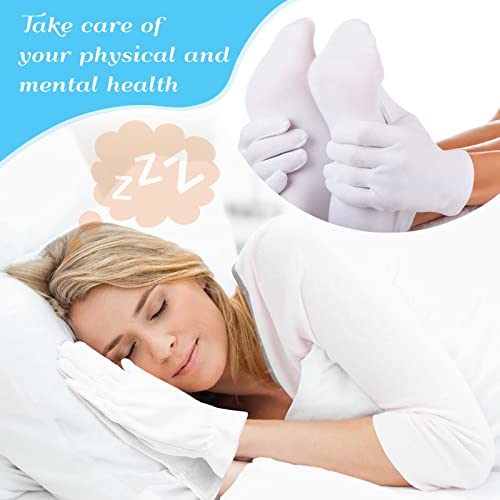 PAXCOO XL White Cotton Gloves - 6 Pairs for Moisturizing & Eczema