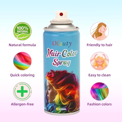 Blue Temporary Hair Spray | Washable Color for Parties