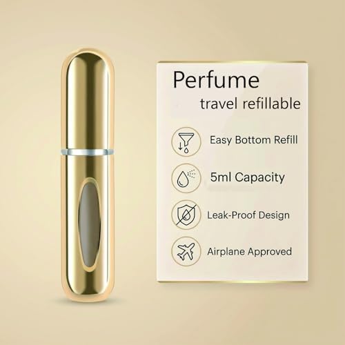 5ml Refillable Travel Perfume Atomizer - 4 Pack