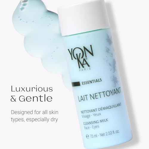 Yonka Lait Nettoyant Facial Cleanser, Gentle Milk Cleanser & Makeup Remover, Daily Plant Based Wash, Moisturize and Balance Skins pH, All Skin Types, Paraben-Free
