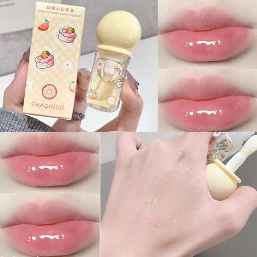 Baorder 4Pcs Hydrating Jelly Lip Gloss Oil Set - Fruit Flavored