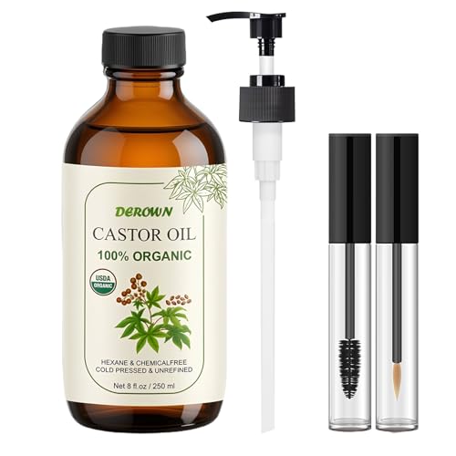 8oz Organic Castor Oil Cold Pressed – USDA Certified