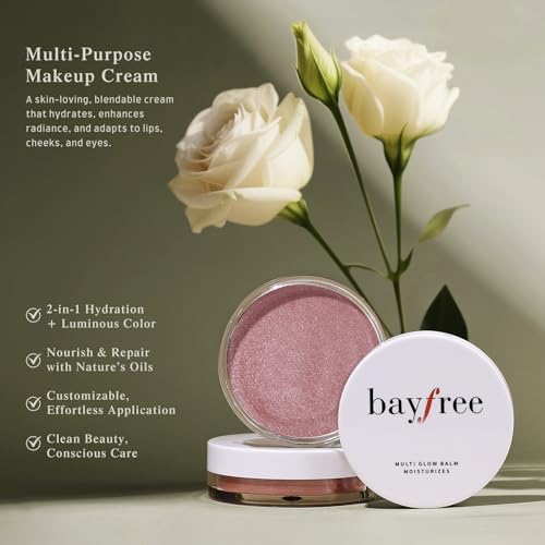 Bayfree Multi Glow Balm Cream Blush Pink Camellia Grayish Pink for Cheeks Lips & Eyes