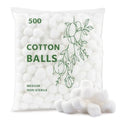 Perfectware Pack of 500 Medium Cotton Balls - Soft, Absorbent, Non-Sterile for Beauty & Household Use