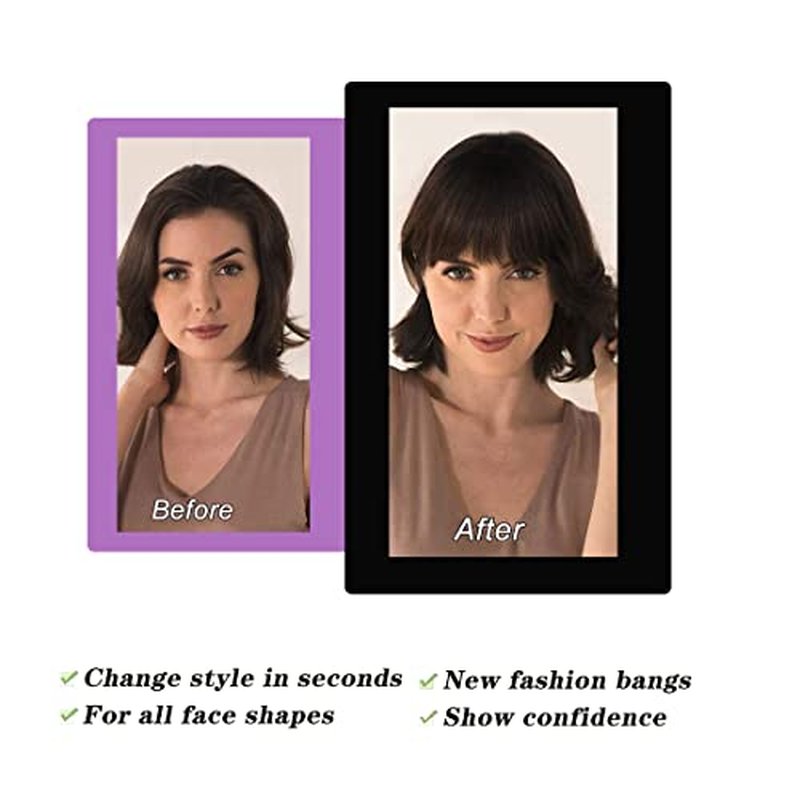 Clip-In Bangs for Women - 100% Human Hair French Blonde Extensions