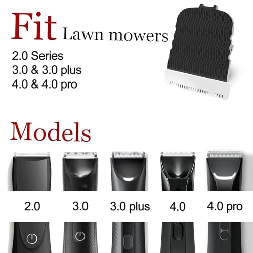 2 Pack Replacement Blade Head for Manscapes Lawns Mowers Series 2.0 3.0 4.0, Hygienic Snap-In Groin Hair Trimmer Blades with Skin Protect Tech